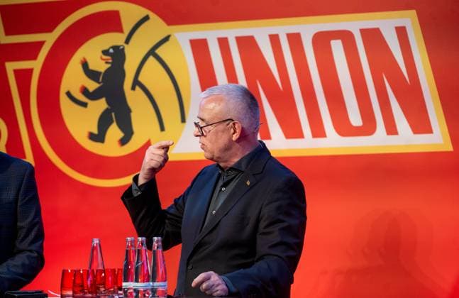 Soccer, Men, Season 2025 2026, 1 Bundesliga, 1 FC Union Berlin, Annual General Meeting at Stadion An der Alten Försterei, President Dirk Zingler 1 FC Union , 19 05 2026, Copyright: xMatthiasxKochx