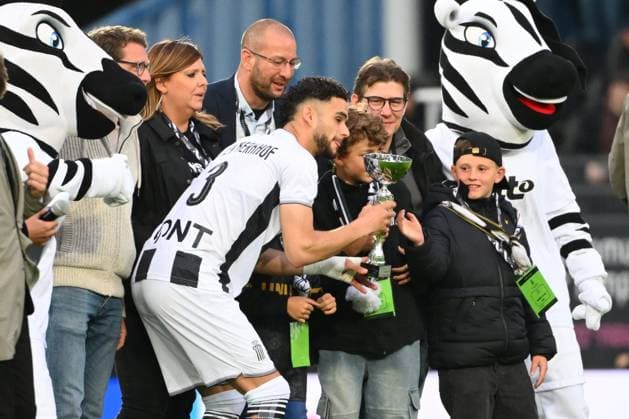 Sporting Charleroi v OH Leuven - Jupiler Pro League Europe Play-Off CHARLEROI, BELGIUM - MAY 19 : Van Den Kerkhof Kevin defender of Sporting Charleroi during the Jupiler Pro League Europe Play-Off match between Sporting Charleroi and OH Leuven on May 19, 2026 in Charleroi, Belgium, 19 05 2026 Charleroi Belgium  Copyright: xVincentxKalutx