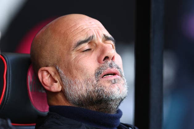 Bournemouth, England, 19th May 2026. Pep Guardiola, Manager of Manchester City during the AFC Bournemouth vs Manchester City Premier League match at the Vitality Stadium, Bournemouth. Picture credit should read: Paul Terry Sportimage EDITORIAL USE ONLY. No use with unauthorised audio, video, data, fixture lists, club league logos or live services. Online in-match use limited to 120 images, no video emulation. No use in betting, games or single club league player publications. SPI_007_PT_Bournemouth_Man_City SPI-4809-0007