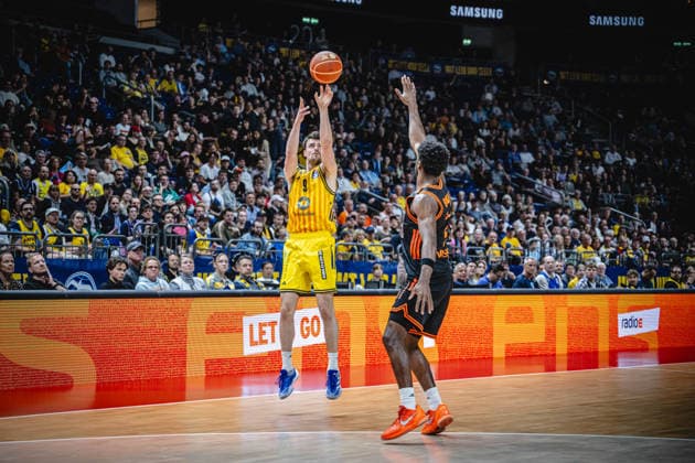 Basketball Berlin 19 05 2026 Season 2025 2026 EasyCredit BBL 1 Bundesliga Men, Men Playoffs Quarterfinals Game 2 Alba Berlin RASTA Vechta JONAS MATTISSECK ALBA BERLIN, NO 09