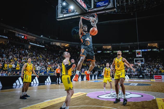 Basketball Berlin 19 05 2026 Season 2025 2026 EasyCredit BBL 1 Bundesliga Men, Men Playoffs Quarterfinals Game 2 Alba Berlin RASTA Vechta TJ Bamba Vechta, No 05