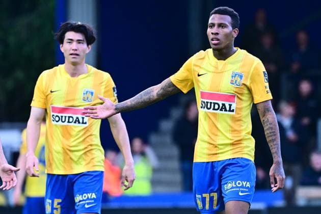 KVC Westerlo v Standard de Liege - Jupiler Pro League Europe Play-Off WESTERLO, BELGIUM - MAY 19 : Bohamdi Kamoni Naoufal forward of KVC Westerlo reacts during the Jupiler Pro League Europe Play-Off match between KVC Westerlo and Standard de Liege on May 19, 2026 in Westerlo, Belgium, 19 05 2026 Westerlo Belgium  Copyright: xPeterxDexVoechtx