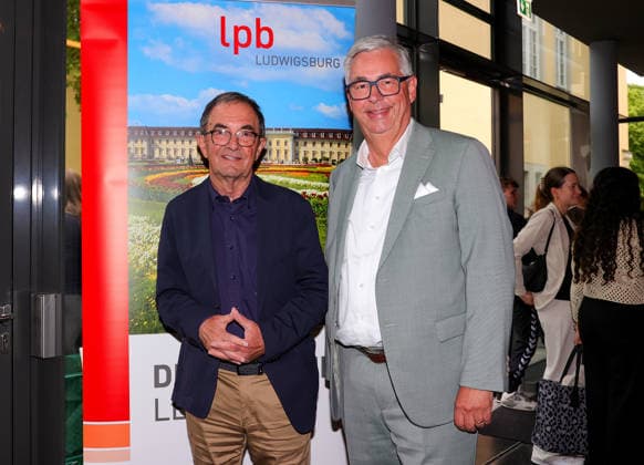 19 05 2026, Germany, Stuttgart, Football ethics in dialog Goal or own goal f l VfB Honorary President Erwin Staudt, VfB President Dietmar Allgaier,