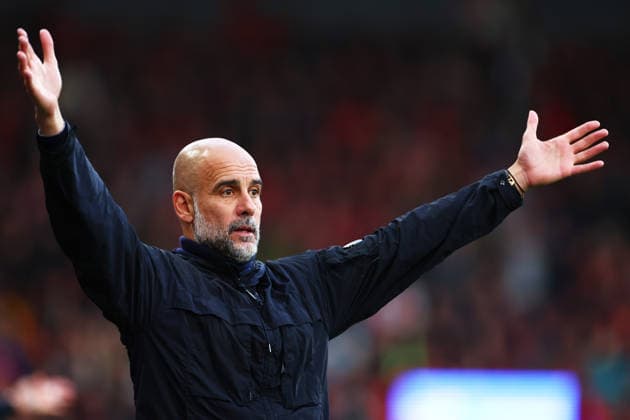 Manchester City Manager Pep Guardiola. AFC Bournemouth v Manchester City, Premier League, Football, Vitality Stadium, Bournemouth, UK - 19 May 2026Bournemouth Vitality Stadium United Kingdom EDITORIAL USE ONLY No use with unauthorised audio, video, data, fixture lists, club league logos or live services. Online in-match use limited to 120 images, no video emulation. No use in betting, games or single club league player publications. Copyright: xJamesxMarsh Shutterstockx 16881288ao