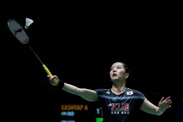 Perodua Malaysia Masters in Kuala Lumpur - 19 May 2026 Park Ga Eun of Korea plays against Aakarshi Kashyap of India (not pictured) during the Women s Singles qualifying match of the Perodua Malaysia Masters 2026 at Unifi Arena. Park Ga Eun won with scores; 15 22 21 : 21 20 7. Kuala Lumpur Malaysia Copyright: xWongxFokxLoyx xSOPAxImagesx 20260519_PDM_1010 copy