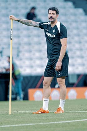 ISTANBUL, TURKIYE ? 19 MAY 2026: Anthony Jung of SC Freiburg during the training session the day before the UEFA Europa League Final 2026 match between SC Freiburg and Aston Villa F.C. at Besiktas Park on May 19, 2026 in Istanbul, Turkiye. Copyright: xAlexandraxFechetex xSPPx Sportspressphoto_SPR150212