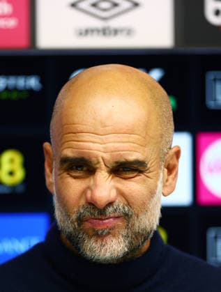 Manchester City Manager Pep Guardiola in a post match press conference, PK, Pressekonferenz AFC Bournemouth v Manchester City, Premier League, Football, Vitality Stadium, Bournemouth, UK - 19 May 2026Bournemouth Vitality Stadium United Kingdom EDITORIAL USE ONLY No use with unauthorised audio, video, data, fixture lists, club league logos or live services. Online in-match use limited to 120 images, no video emulation. No use in betting, games or single club league player publications. Copyright: xJamesxMarsh Shutterstockx 16881288bv