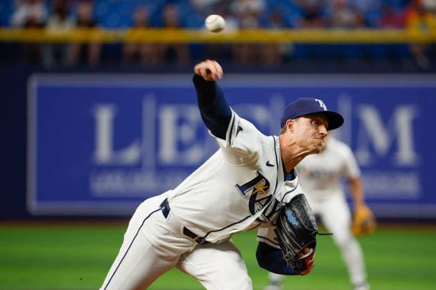May 19, 2026, St. Petersburg, Florida, USA: Tampa Bay Rays pitcher Griffin Jax (22) pitches to Baltimore Orioles shortstop Gunnar Henderson (2) during the first inning at Tropicana Field on Tuesday, May 19, 2026, in St. Petersburg. St. Petersburg USA - ZUMAs70_ 20260519_zan_s70_006 Copyright: xJeffereexWoox