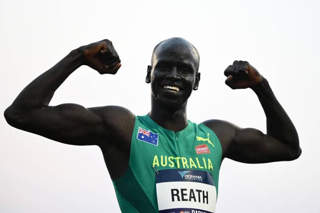 ATHLETICS OCEANIA CHAMPIONSHIPS, Yual Reath of Australia celebrates winning the Men s High Jump during the 2026 Oceania Athletics Championships at Arafura Stadium, Darwin, Wednesday, May 20, 2026. ( NO ARCHIVING DARWIN NORTHERN TERRITORY AUSTRALIA  Copyright: xJOELxCARRETTx 20260520114566045505
