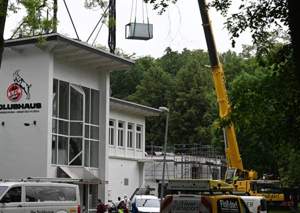 Football, 1st BL, 1. FC Köln, Renovation and construction work at the Geißbockheim