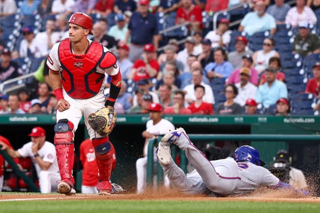 MLB, Baseball Herren, USA New York Mets vs Washington Nationals Washington, DC; New York Mets left fielder Juan Soto (22) slides safely into home during the Major League Baseball game between the Washington Nationals and the New York Mets at Nationals Park on Tuesday, May 19, 2026. The Nationals beat the Mets 9-6. (Steve Prakope Image of Washington D.C. District of Columbia United States EDITORIAL USE ONLY Copyright: xImagexofxSportx StevexPrakopex iosphotos410286