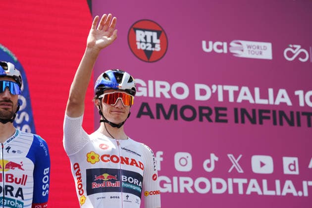 Italy™s Giulio Pellizzari of Red Bull - Bora - Hansgrohe during Stage 11 of the Giro d™Italia, from Porcari to Chiavari, Italy, Wednesday, May 20, 2026.  Copyright: xMassimoxPaolone LaPressex