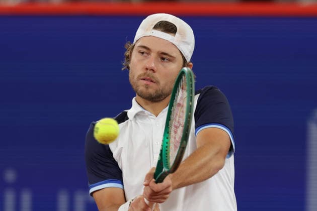 2026 05 20, xFSx, Bitpanda Open Hamburg ATP500, round of 16, mens tennis tournament in Hamburg , Am Rothembaum in Hamburg , Aleksandar Kovacevic USA plays a backhand Copyright: HMBxMedia FernandoxSoares