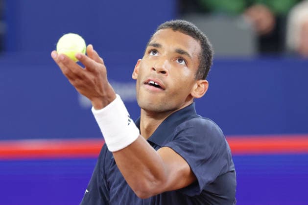 2026 05 20, xFSx, Bitpanda Open Hamburg ATP500, round of 16, mens tennis tournament in Hamburg , Am Rothembaum in Hamburg , Felix Auger Aliassime CAN makes a serve Copyright: HMBxMedia FernandoxSoares