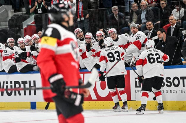 ZURICH, SWITZERLAND MAY 20 Theo Rochette of Switzerland celebrates his goal during the 2026 IIHF Ice Hockey World Championship Switzerland game between Austria and Switzerland at Swiss Life Arena on May 20, 2026 in Zurich, Zurich Zurich Swiss Life Arena Zurich Switzerland Copyright: xJustPictures.ch AndreaxBrancax jp-en-EuSpIm-JP7_ANB_Aut_Swi_20052026_6687