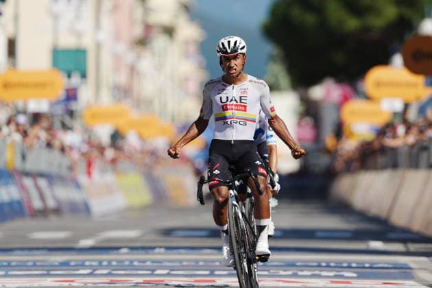 Ecuador™s Manuel Jhonatan Narvaez of UAE Team Emirates XRG stage winner during Stage 11 of the Giro d™Italia from Porcari to Chiavari, Italy, Wednesday May 20, 2026.  Copyright: xMassimoxPaolone LaPressex
