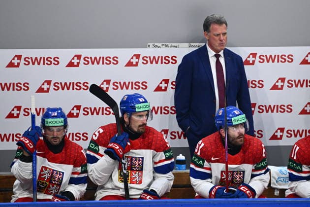 Czech head coach Radim Rulik on the bench during the 2026 IIHF World Championship, WM, Weltmeisterschaft Group B, match Czechia vs Italy, Fribourg, Switzerland, on May 20, 2026. (CTKxPhoto RadekxPetrasek) CTKPhotoP2026052007902  CTKPhotoP2026052007902