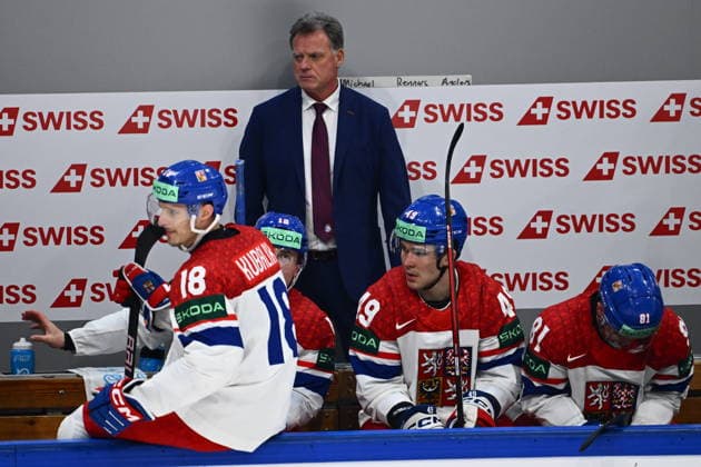 Czech head coach Radim Rulik on the bench during the 2026 IIHF World Championship, WM, Weltmeisterschaft Group B, match Czechia vs Italy, Fribourg, Switzerland, on May 20, 2026. (CTKxPhoto RadekxPetrasek) CTKPhotoP2026052007933  CTKPhotoP2026052007933