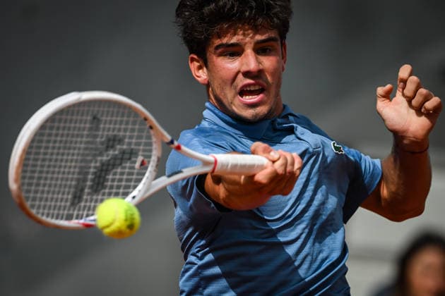 May 20, 2026, Paris, France: THOMAS FAUREL of France in action against J. Clarke (GBR) during the third qualifying day of the ATP, Tennis Herren French Open 2026, Grand Slam tennis tournament at Roland-Garros Stadium in Paris, France. Faurel won 6:4, 6:3. Paris France - ZUMAm308 20260520_zsp_m308_007 Copyright: xMatthieuxMirvillex
