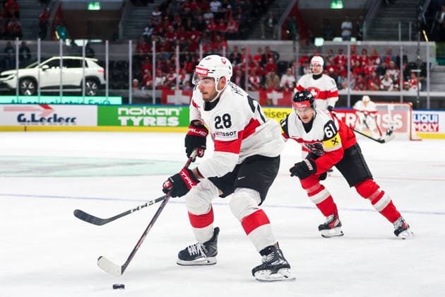 Ice hockey, Eishockey - IIHF WC 2026 ZURICH,SWITZERLAND,20.MAY.26 - ICE HOCKEY - IIHF Ice Hockey World Championship, WM, Weltmeisterschaft 2026, group stage, Austria vs Switzerland. Image shows Timo Meier (SUI).  GEPAxpictures xMaticxKlansek