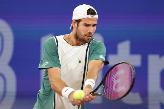 2026 05 20, xFSx, Bitpanda Open Hamburg ATP500, round of 16, mens tennis tournament in Hamburg , Am Rothembaum in Hamburg , Karen Khachanov plays a backhand Copyright: HMBxMedia FernandoxSoares