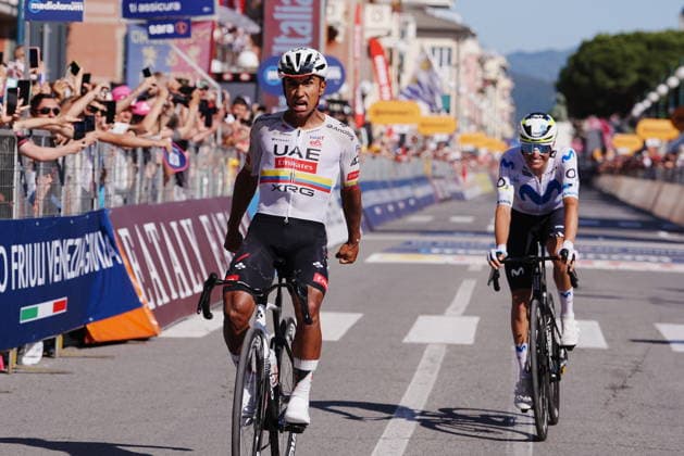 Ecuador™s Manuel Jhonatan Narvaez of UAE Team Emirates XRG stage winner during Stage 11 of the Giro d™Italia from Porcari to Chiavari, Italy, Wednesday May 20, 2026.  Copyright: xGianmattiaxD Albertoi LaPressex
