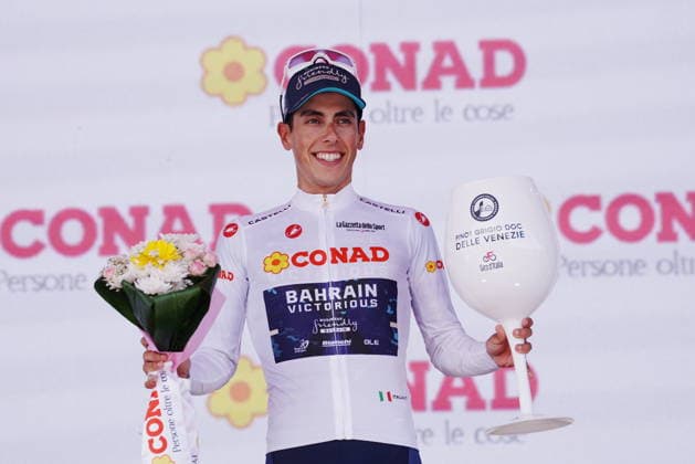 Portugal™s Afonso Oliveira Eulalio of Bahrain Victorious during Stage 11 of the Giro d™Italia from Porcari to Chiavari, Italy, Wednesday May 20, 2026.  Copyright: xGianmattiaxD Albertoi LaPressex