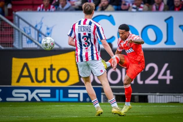 TILBURG , 20-05-2026 , Koning Willem II Stadium , season 2025 2026 , Dutch Keuken Kampioen Divisie football , First leg of the Keuken Kampioen Play-Offs final , match between Willem II and FC Volendam , picture shows FC Volendam player Benjamin Pauwels Willem II - Volendam (play off)  x203842489x Copyright: