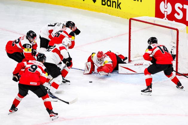 Ice hockey, Eishockey - IIHF WC 2026 ZURICH,SWITZERLAND,20.MAY.26 - ICE HOCKEY - IIHF Ice Hockey World Championship, WM, Weltmeisterschaft 2026, group stage, Austria vs Switzerland. Image shows Florian Vorauer (AUT).  GEPAxpictures xMaticxKlansek