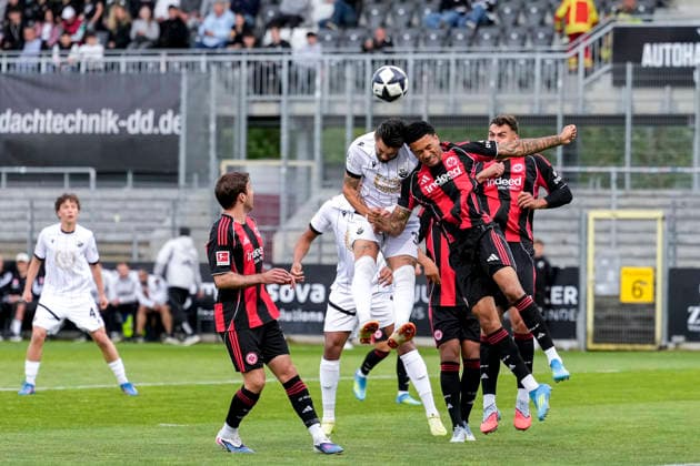 Football, 110th anniversary match of SV Sandhausen, SV Sandhausen - Eintracht Frankfurt