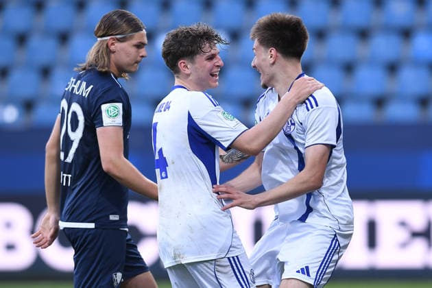 Soccer U19 Westfalenpokal Final VfL Bochum FC Schalke 04 on 20 05 2026 at the Vonovia Ruhrstadion in Bochum Goal celebration to 0 2 by Malik Tubic Schalke xRx