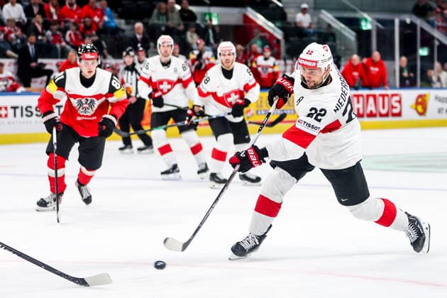 Ice hockey, Eishockey - IIHF WC 2026 ZURICH,SWITZERLAND,20.MAY.26 - ICE HOCKEY - IIHF Ice Hockey World Championship, WM, Weltmeisterschaft 2026, group stage, Austria vs Switzerland. Image shows Nino Niederreiter (SUI).  GEPAxpictures xMaticxKlansek