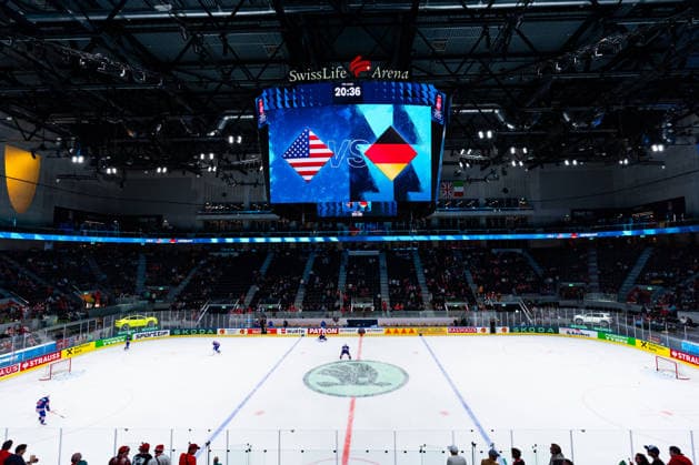 ZURICH, SWITZERLAND - MAY 20: Impressions of Swiss Life Arena before the Preliminary Round - Group A Match 27 between United States and Germany at the IIHF Ice hockey, Eishockey World Championship, WM, Weltmeisterschaft 2026, Swiss Life Arena on May 20, 2026 in Zurich, Switzerland. Zurich Switzerland Copyright: xTimoxSteinx