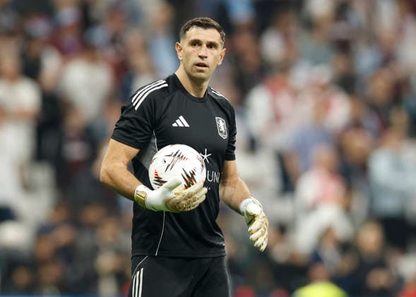 Istanbul, Turkey, 20th May 2026. Emiliano Martinez of Aston Villa warm up before the SC Freiburg vs Aston Villa UEFA Europa League Final match at Besiktas Park, Istanbul. Picture credit should read: Cody Froggatt Sportimage EDITORIAL USE ONLY. No use with unauthorised audio, video, data, fixture lists, club league logos or live services. Online in-match use limited to 120 images, no video emulation. No use in betting, games or single club league player publications. SPI_024_CF_Frieburg_Aston_Villa SPI-4796-0053