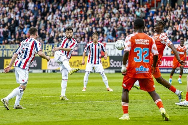 TILBURG , 20-05-2026 , Koning Willem II Stadium , season 2025 2026 , Dutch Keuken Kampioen Divisie football , First leg of the Keuken Kampioen Play-Offs final , match between Willem II and FC Volendam , picture shows Willem II player Mounir el Allouchi Willem II - Volendam (play off)  x203843846x Copyright:
