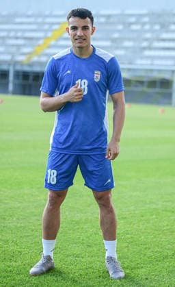 Iranian national football team s training ANTALYA, TURKIYE - MAY 20: Amirhossein Hosseinzadeh (18) takes part in the training of Iran s national football team ahead of the 2026 FIFA World Cup, WM, Weltmeisterschaft, Fussball which will be held in the United States, Canada and Mexico, in Antalya, Turkiye on May 20, 2026. The team held an evening training session at the Titanic Sports Complex under head coach Amir Ghalenoei. In the mostly media-open session, players carried out warm-up exercises followed by coordination, agility, and small-sided passing drills. Orhan Cicek Anadolu Antalya Turkey. Editorial use only. Please get in touch for any other usage.  Copyright: x2026xAnadoluxOrhanxCicekx