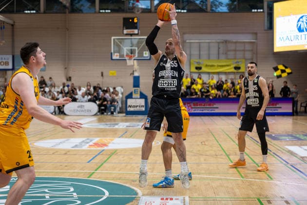 Simon Krajcovic Giessen 46ers, 55 GER, Bozic Estriche Knights Kirchheim vs Giessen 46ers, BARMER 2 Basketball Bundesliga, Playoffs Semifinal Game 1, Season 2025 2026, 20 05 2026 GER, Bozic Estriche Knights Kirchheim vs Giessen 46ers, BARMER 2 Basketball Bundesliga, Playoffs Semifinal Game 1, Season 2025 2026, 20 05 2026 Goeppingen Copyright: xEibner-Pressefoto NinaxSanderx EP_NSR