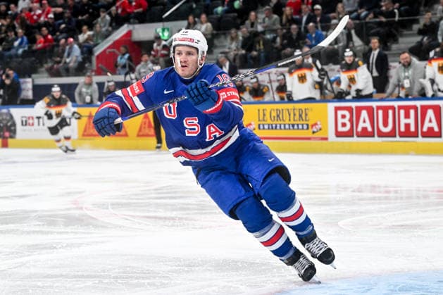 ZURICH, SWITZERLAND MAY 20 Matthew Tkachuk of the United States in action during the 2026 IIHF Ice Hockey World Championship Switzerland game between USA and Germany at Swiss Life Arena on May 20, 2026 in Zurich, Zurich Zurich Swiss Life Arena Zurich Switzerland Copyright: xJustPictures.ch AndreaxBrancax jp-en-EuSpIm-JP7_ANB_USA_Ger_20052026_7737