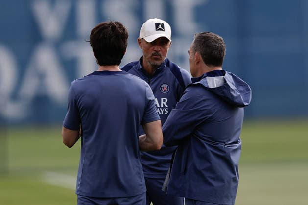 Coach, Trainer Luis Enrique Paris Saint Germain and Staff during the club™s Media Day ahead of the UEFA Champions League Final at the PSG Campus in Poissy on Wednesday, May 20, 2026 Copyright: AntonioxBorga