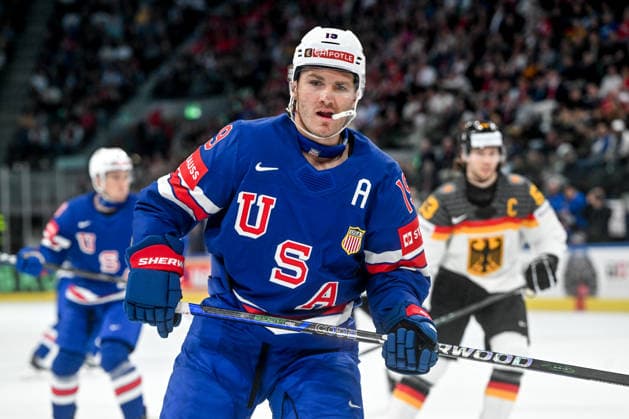ZURICH, SWITZERLAND MAY 20 Matthew Tkachuk of the United States in action during the 2026 IIHF Ice Hockey World Championship Switzerland game between USA and Germany at Swiss Life Arena on May 20, 2026 in Zurich, Zurich Zurich Swiss Life Arena Zurich Switzerland Copyright: xJustPictures.ch AndreaxBrancax jp-en-EuSpIm-JP7_ANB_USA_Ger_20052026_7972