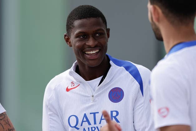 Nuno Mendes Paris Saint Germain during the club™s Media Day ahead of the UEFA Champions League Final at the PSG Campus in Poissy on Wednesday, May 20, 2026 Copyright: AntonioxBorga