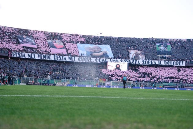 FOOTBALL - Serie B - Playoffs - Palermo FC vs US Catanzaro Photo by IPA ABACAPRESS.COM84908112 - Palermo, Italy, 20 May 2026. Renzo Barbera Stadium, Palermo vs Catanzaro, match valid for the return semi-final of the 2025 2026 Serie B Play-Offs. In the photo: Palermo fans choreography for Alessia Palermo Italy  Copyright: xIPAxSport ABACAx