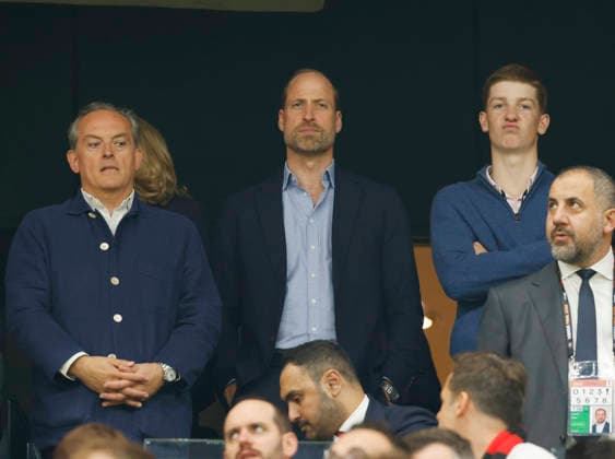 Istanbul, Turkey, 20th May 2026. Aston Villa fan Prince William takes his seat during the SC Freiburg vs Aston Villa UEFA Europa League Final match at Besiktas Park, Istanbul. Picture credit should read: Cody Froggatt Sportimage EDITORIAL USE ONLY. No use with unauthorised audio, video, data, fixture lists, club league logos or live services. Online in-match use limited to 120 images, no video emulation. No use in betting, games or single club league player publications. SPI_056_CF_Frieburg_Aston_Villa SPI-4796-0086