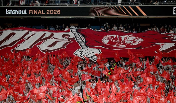 FOOTBALL EUROPA LEAGUE SEASON 2025 2026 Final in Istanbul 20 05 2026 SC Freiburg Aston Villa fans of SC Freiburg show a choreo at Besiktas Park stadium,