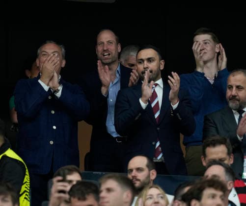 ISTANBUL, TURKEY - MAY 20: William, Prince of Wales applauds before the UEFA Europa League Final 2026 match between SC Freiburg and Aston Villa FC at Besiktas Park on May 20, 2026 in Istanbul, Turkey.  Copyright: xMBxMediax