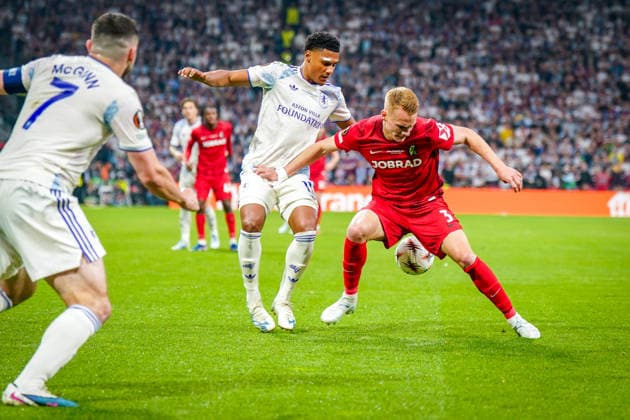 Turkey Football UEFA Europa League 2025 2026, Final in Istanbul SC Freiburg vs Aston Villa Tüpras Stadyumu Istanbul Philipp Lienhart SC Freiburg, 03 Ollie Watkins Aston Villa, 11 Copyright: xJOERANxSTEINSIEKx