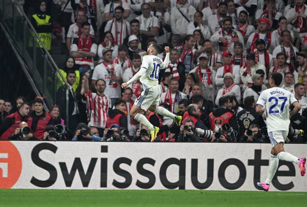 Freiburg v Aston Villa, UEFA Europa Cup Final , Tupras Stadium, Istanbul, Turkey, - 20 May 2026 GOAL - Emi Buendia of Aston Villa celebrates scoring 0-2 Istanbul Tupras Stadium Besiktas Turkey, UK NEWSPAPERS OUT Copyright: xMarkxEnfieldx