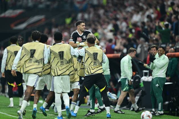 Freiburg v Aston Villa - UEFA Europa League final ISTANBUL, TURKIYE - MAY 20: Players of Aston Villa celebrate after they scored a goal during the UEFA Europa League final match between Freiburg and Aston Villa at Besiktas Park in Istanbul, Turkiye, on May 20, 2026. Serhat Cagdas Anadolu Istanbul Turkey. Editorial use only. Please get in touch for any other usage.  Copyright: x2026xAnadoluxSerhatxCagdasx