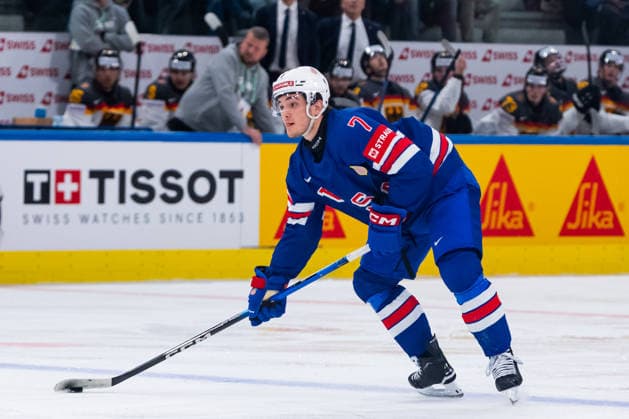 ZURICH, SWITZERLAND - MAY 20: Ryan Ufko (United States,7) during the Preliminary Round - Group A Match 27 between United States and Germany at the IIHF Ice hockey, Eishockey World Championship, WM, Weltmeisterschaft 2026, Swiss Life Arena on May 20, 2026 in Zurich, Switzerland. Zurich Switzerland Copyright: xTimoxSteinx
