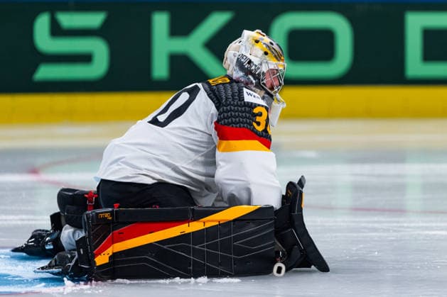 ZURICH, SWITZERLAND - MAY 20: Philipp Grubauer (Germany, 30) during the Preliminary Round - Group A Match 27 between United States and Germany at the IIHF Ice hockey, Eishockey World Championship, WM, Weltmeisterschaft 2026, Swiss Life Arena on May 20, 2026 in Zurich, Switzerland. Zurich Switzerland Copyright: xTimoxSteinx